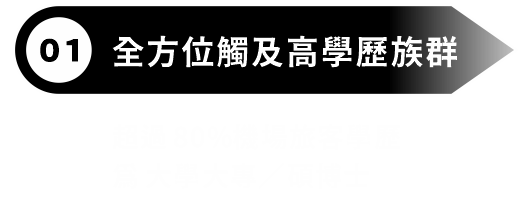 01全方位觸及高學歷族群